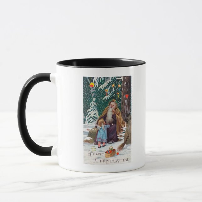 A Happy Christmas Time Father Christmas with Mug (Left)