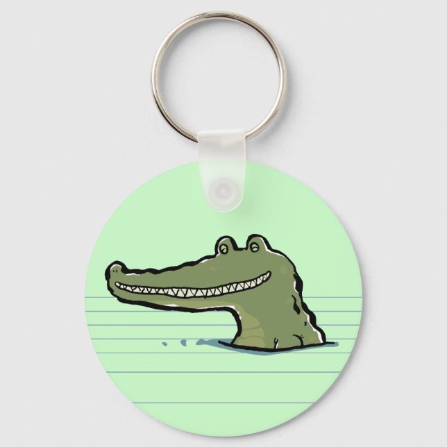 A happy crocodile key ring (Front)