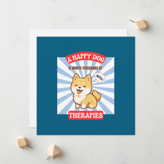 A Happy Dog Cute Dog Card