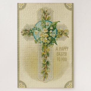 A Happy Easter to You - Antique Postcard,  Jigsaw Puzzle