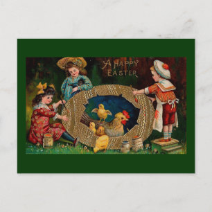A Happy Easter Vintage Easter Holiday Postcard