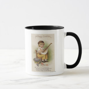 A Happy EasterBoy with Egg Shell Guitar Mug