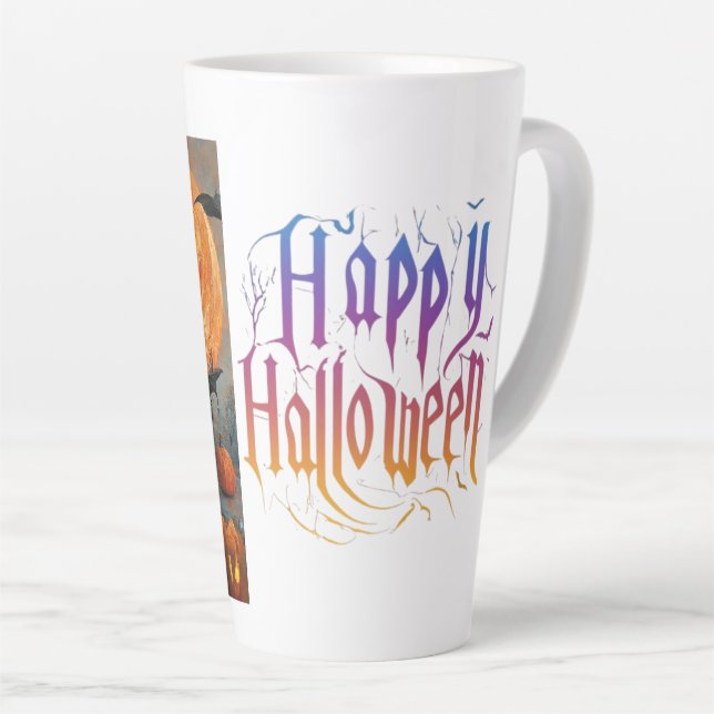 A Happy Halloween Large Latte Mug Design. (Right Angle)