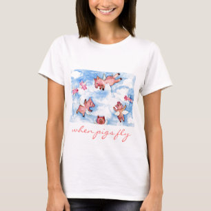 a Happy Herd of Flying Pigs T-Shirt