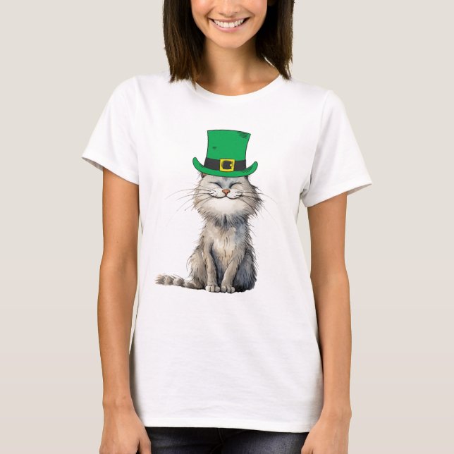 A happy Irish Cat T-Shirt (Front)