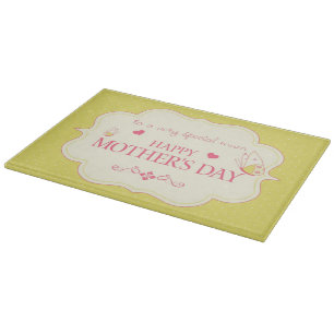 A Happy Mother's Day Greeting Card Cutting Board