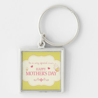 A Happy Mother's Day Greeting Card Key Ring