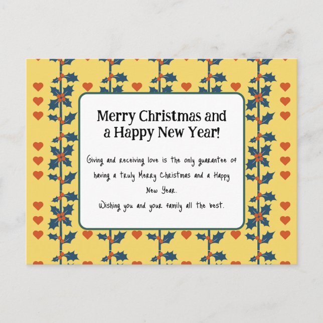 a Happy New year card yellow v6/6 (Front)