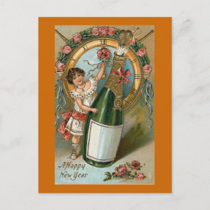 A Happy New Year Holiday Postcard