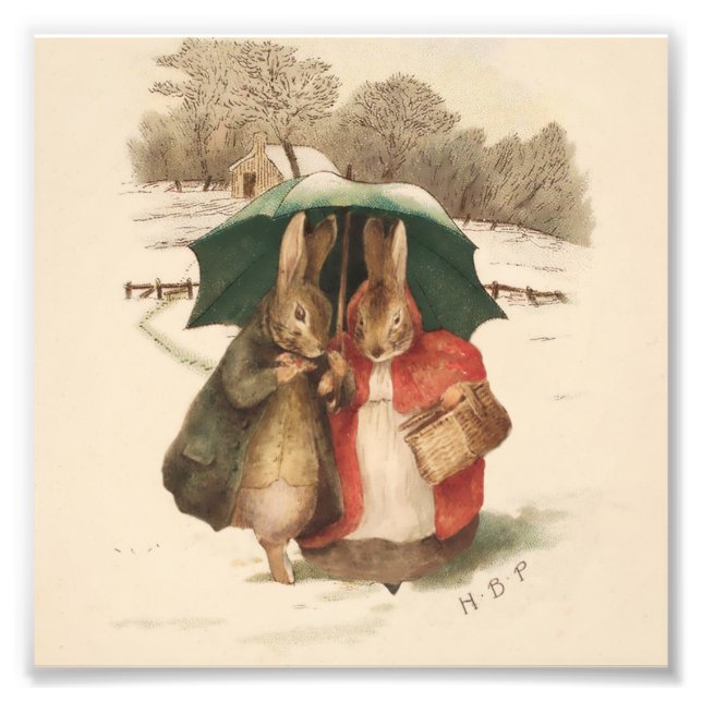 “A Happy Pair” by Beatrix Potter Photo Print (Front)