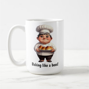 A Happy Pastry Chef Posing for the Camera Coffee Mug