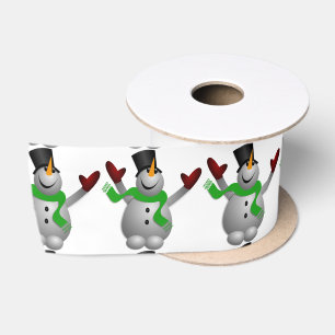 A Happy Snowman Satin Ribbon