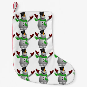 A Happy Snowman Small Christmas Stocking
