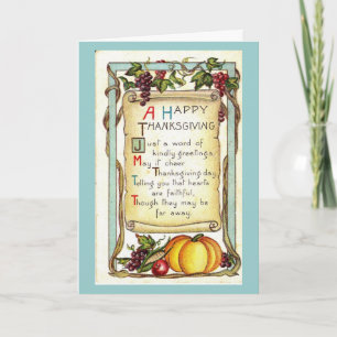 A Happy Thanksgiving Holiday Card