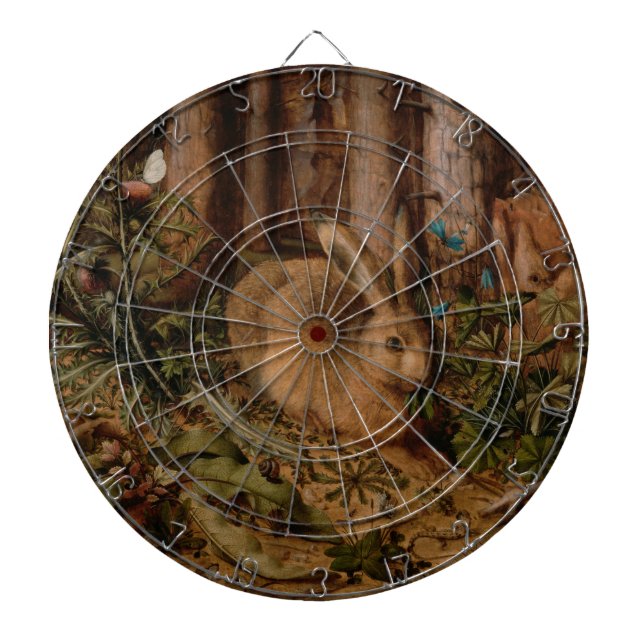 A Hare in the Forest (by Hans Hoffmann) Dartboard (Front)