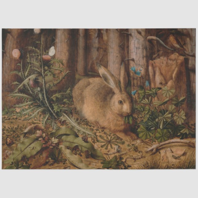 A Hare in the Forest (by Hans Hoffmann) Tissue Paper (Front)