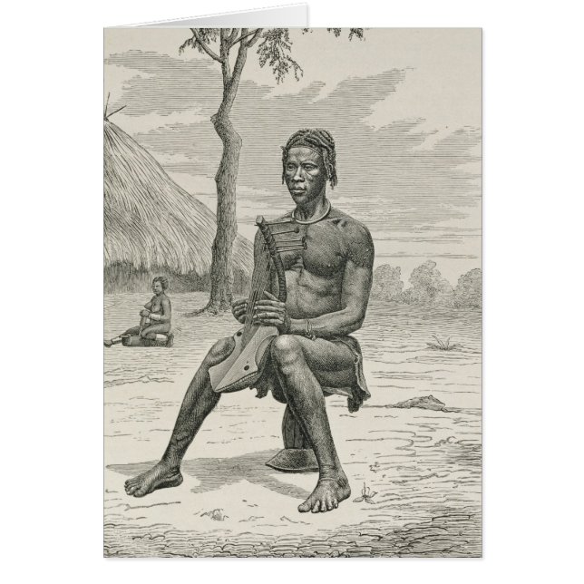 A Harp Player of the Azandeh or Nyam-Nyams (Front)