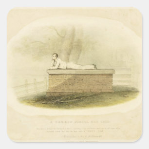A Harrow School Boy (1805) - Lord Byron (1788-1824 Square Sticker