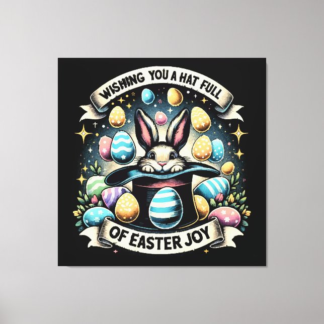 A Hat full of Easter Joy Canvas Print (Front)
