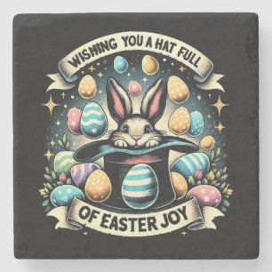 A Hat full of Easter Joy Stone Coaster