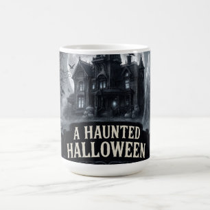 A Haunted Halloween Vintage Gothic Illustration Coffee Mug