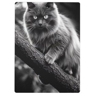 A Haunting Gaze Of A Night Cat Clipboard