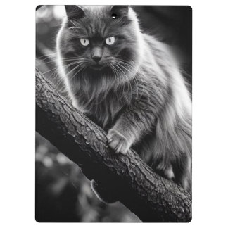 A Haunting Gaze Of A Night Cat Clipboard