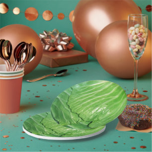 A Head of Cabbage Paper Plate