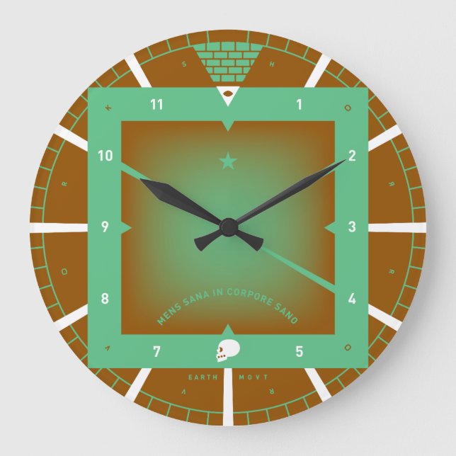 A Healthy Mind in a Healthy Body Large Clock (Front)