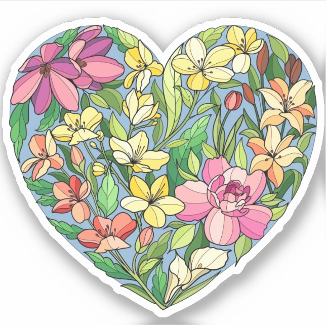 A heart filled with flowers (Front)
