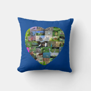 A heart for animals  -  in blue cushion