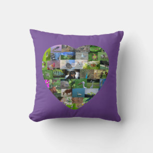 A heart for animals  -  in purple cushion