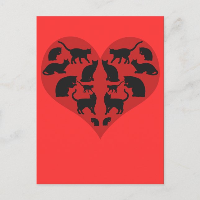 A Heart For Cats Postcard (Front)