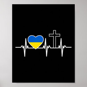 A Heart For Jesus And Ukraine - Christian Clothing Poster