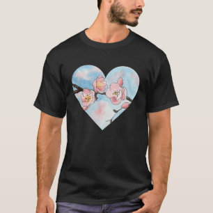 A Heart for Spring u2013 Sakura Cherry Blossom T-Shirt