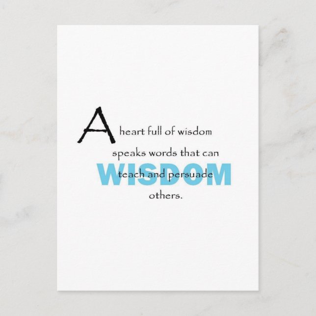 A Heart Full Of Wisdom Postcard (Front)