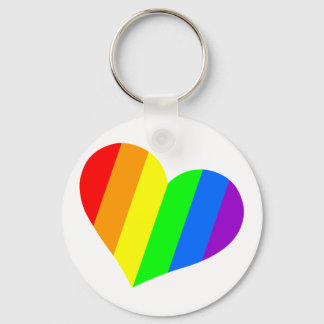 A heart in rainbow colors key ring