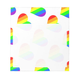 A heart in rainbow colours notepad