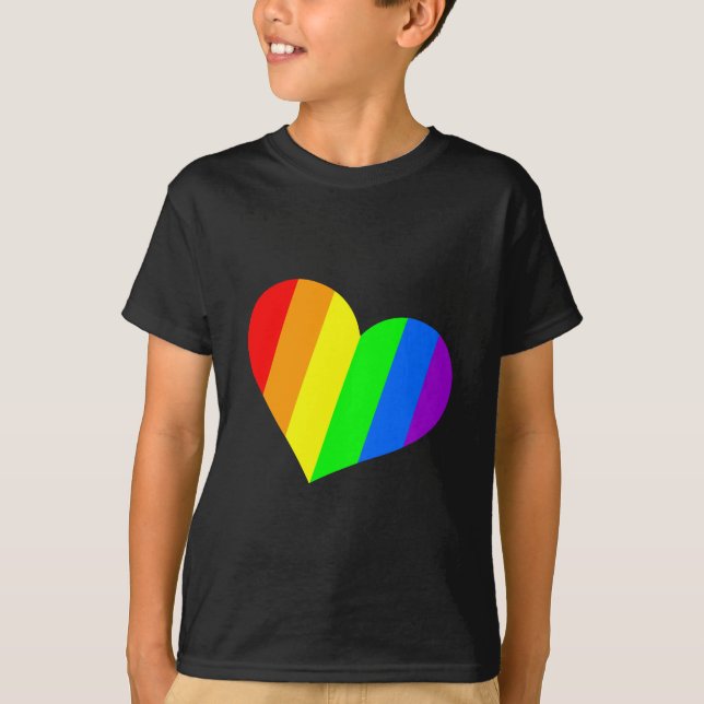 A heart in rainbow colours T-Shirt (Front)