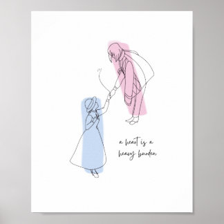 a heart is a heavy burden minimal design  poster