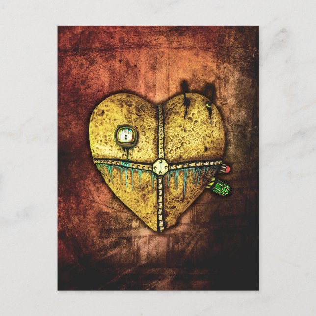 A Heart Less Broken Gothic Art Postcard (Front)