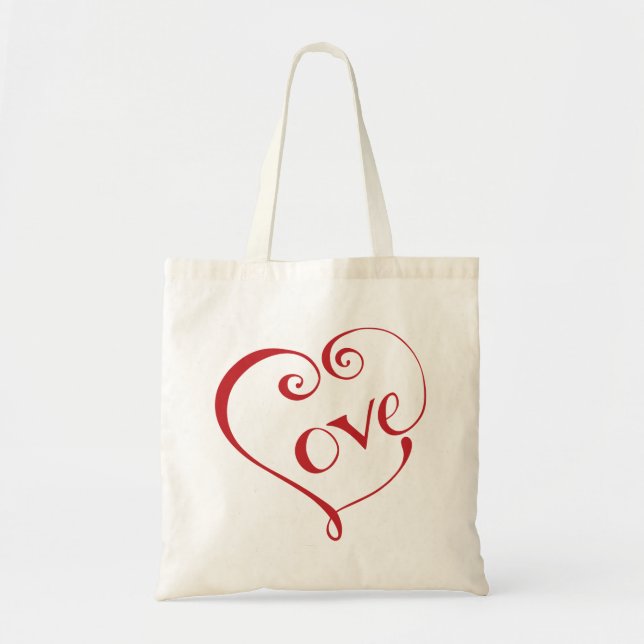A Heart made of Love in Red Tote Bag (Front)