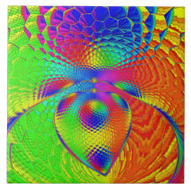 a heart with a psychedelic and colorful style