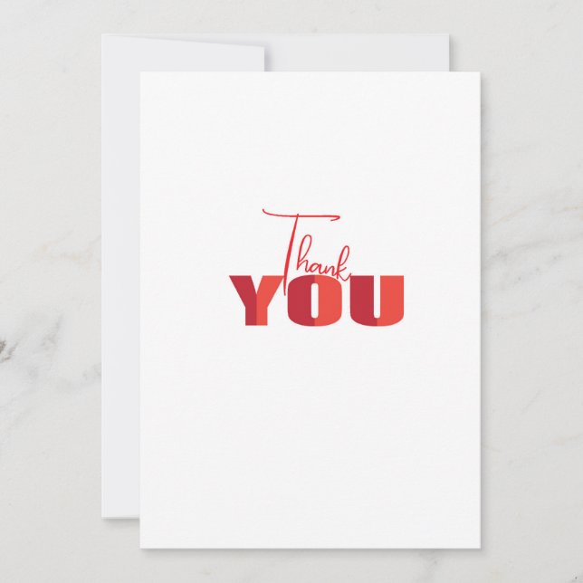 A Heartfelt Thank You Message Card (Front)