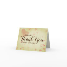 A Heartfelt Thank You Note Card, Customisable