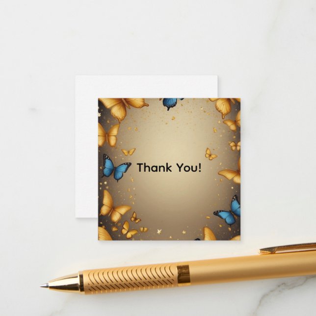 A heartfelt thank you note enclosure card (Front/Back In Situ)