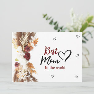 A hearty best mum in the world card