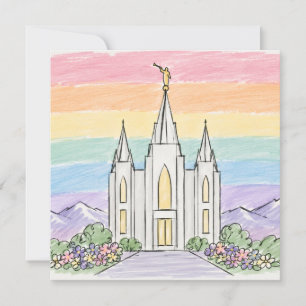 A Heavenly Place of Peace   Beautiful LDS Temple U Invitation