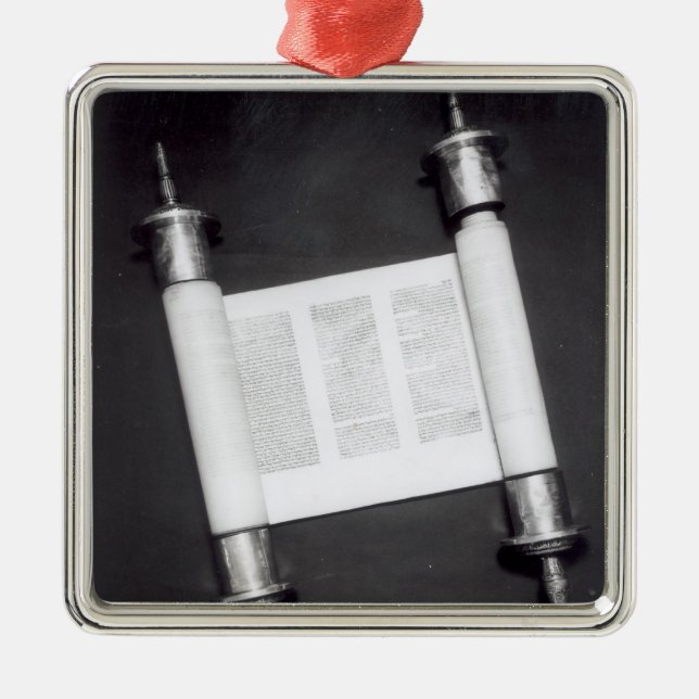 A Hebrew Scroll Metal Tree Decoration (Front)