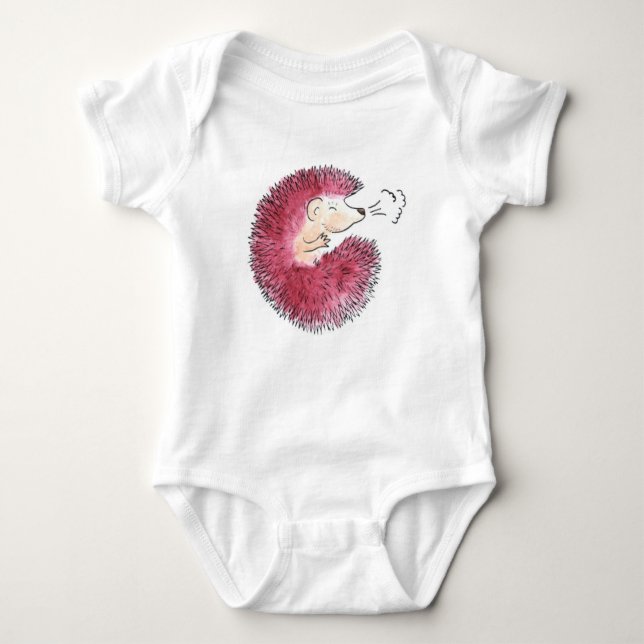 A Hedgehog with a Sneeze Baby Bodysuit (Front)